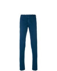 Pantalon chino bleu marine Dell'oglio