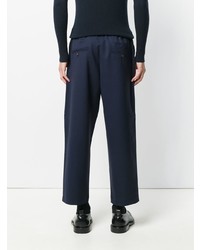 Pantalon chino bleu marine Lucio Vanotti