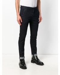 Pantalon chino bleu marine Dondup