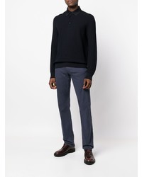 Pantalon chino bleu marine Canali