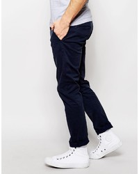 Pantalon chino bleu marine Selected