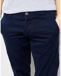 Pantalon chino bleu marine Selected