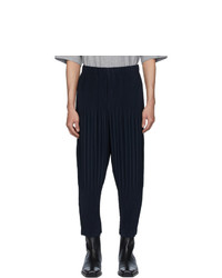 Pantalon chino bleu marine Homme Plissé Issey Miyake