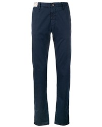 Pantalon chino bleu marine Incotex