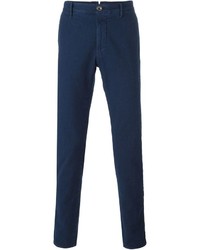 Pantalon chino bleu marine Incotex