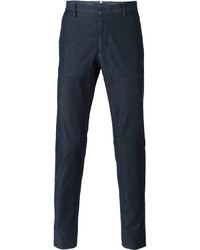 Pantalon chino bleu marine Incotex