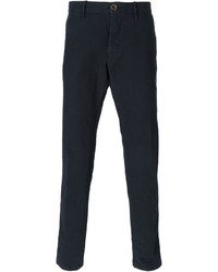 Pantalon chino bleu marine Incotex