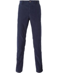 Pantalon chino bleu marine Incotex