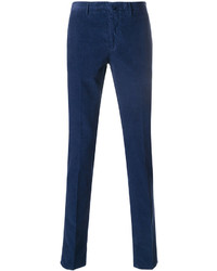 Pantalon chino bleu marine Incotex