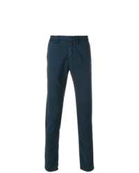 Pantalon chino bleu marine Incotex