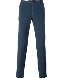 Pantalon chino bleu marine Incotex