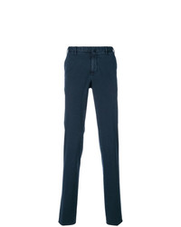 Pantalon chino bleu marine Incotex