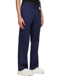 Pantalon chino bleu marine Marni