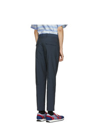 Pantalon chino bleu marine Prada