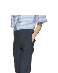 Pantalon chino bleu marine Prada