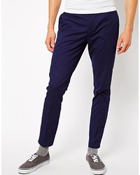 Pantalon chino bleu marine Selected