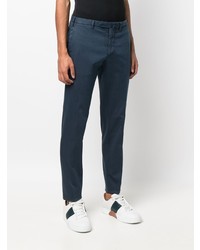 Pantalon chino bleu marine Dell'oglio