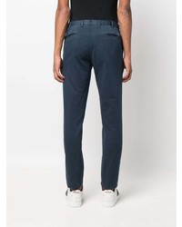 Pantalon chino bleu marine Dell'oglio