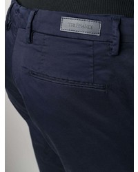 Pantalon chino bleu marine Trussardi