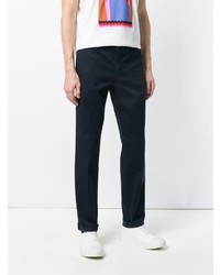 Pantalon chino bleu marine Prada