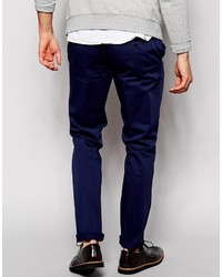 Pantalon chino bleu marine Selected