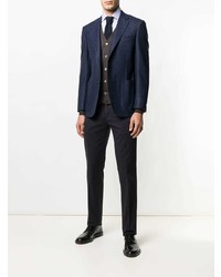 Pantalon chino bleu marine Canali