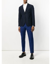 Pantalon chino bleu marine Prada