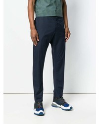 Pantalon chino bleu marine Prada