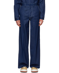 Pantalon chino bleu marine Sunnei