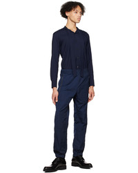 Pantalon chino bleu marine Dries Van Noten