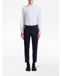 Pantalon chino bleu marine Prada