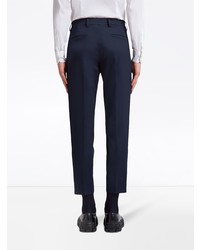 Pantalon chino bleu marine Prada