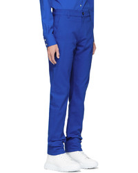 Pantalon chino bleu Alexander McQueen