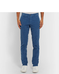 Pantalon chino bleu Incotex