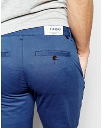 Pantalon chino bleu Farah