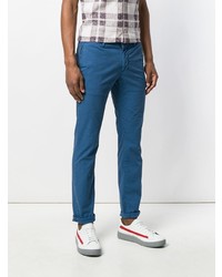 Pantalon chino bleu Incotex