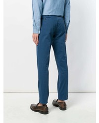 Pantalon chino bleu Dell'oglio