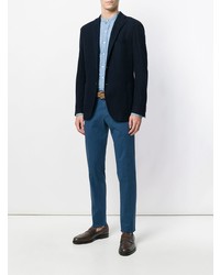 Pantalon chino bleu Dell'oglio