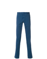 Pantalon chino bleu Dell'oglio