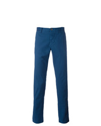 Pantalon chino bleu Incotex