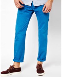 Pantalon chino bleu