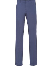 Pantalon chino bleu Prada