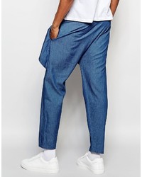 Pantalon chino bleu