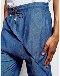 Pantalon chino bleu