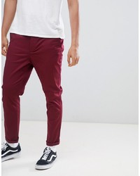 Pantalon chino bordeaux ASOS DESIGN