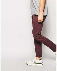 Pantalon chino bordeaux Asos