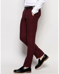 Pantalon chino bordeaux