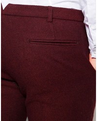 Pantalon chino bordeaux