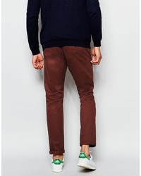 Pantalon chino bordeaux Selected