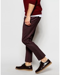 Pantalon chino bordeaux